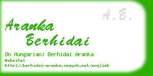 aranka berhidai business card